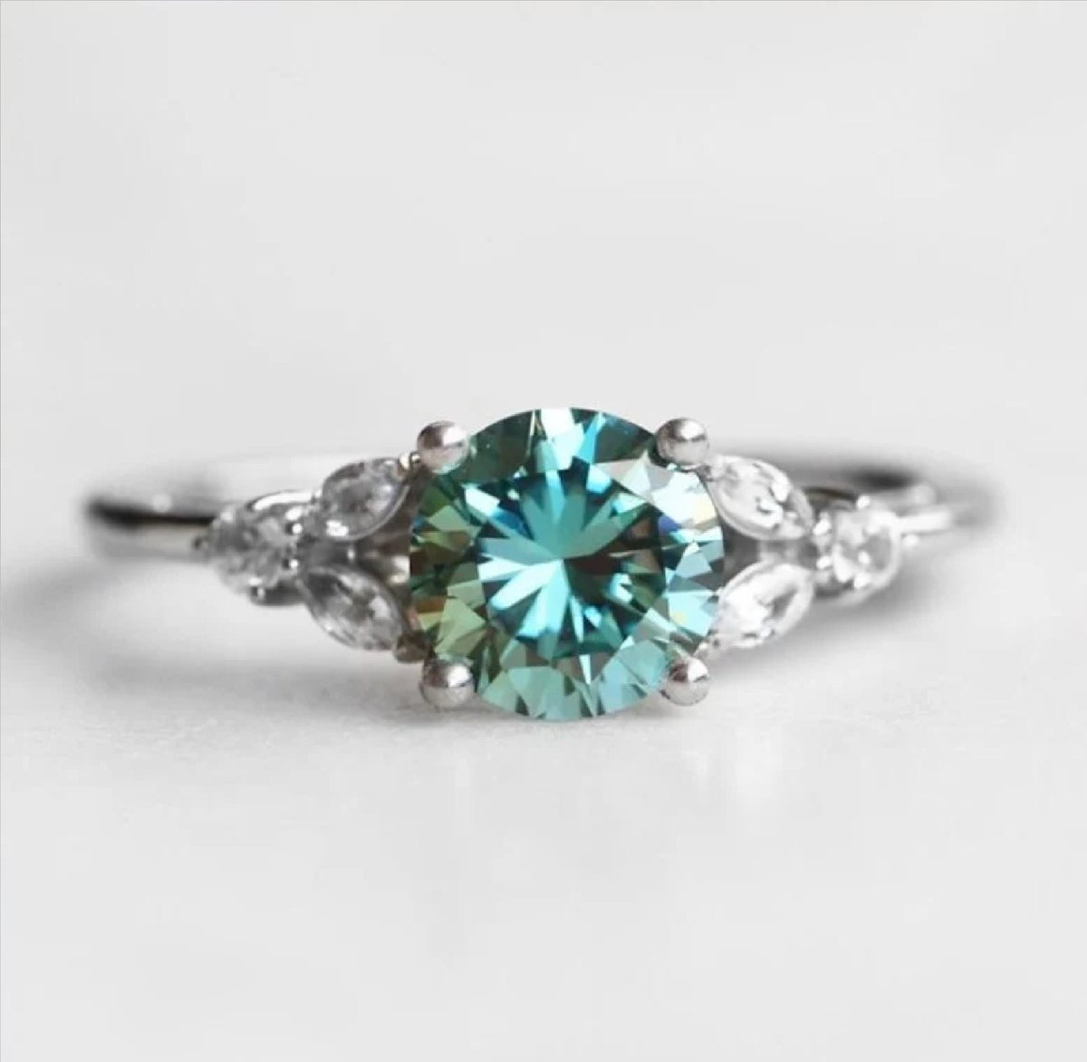 Excited to share the latest addition to my #etsy shop: Peacock Blue Moissanite Ring, 2.0Ct Round Moissanite Engagement Ring, Anniversary Ring, https://t.co/YxJMEmg3oH #white #no #moissanite #bluegreen #moissanite #bridalring #whitegoldring #giftforher #labdiamond https://t.co/ZjdMwJGNjd