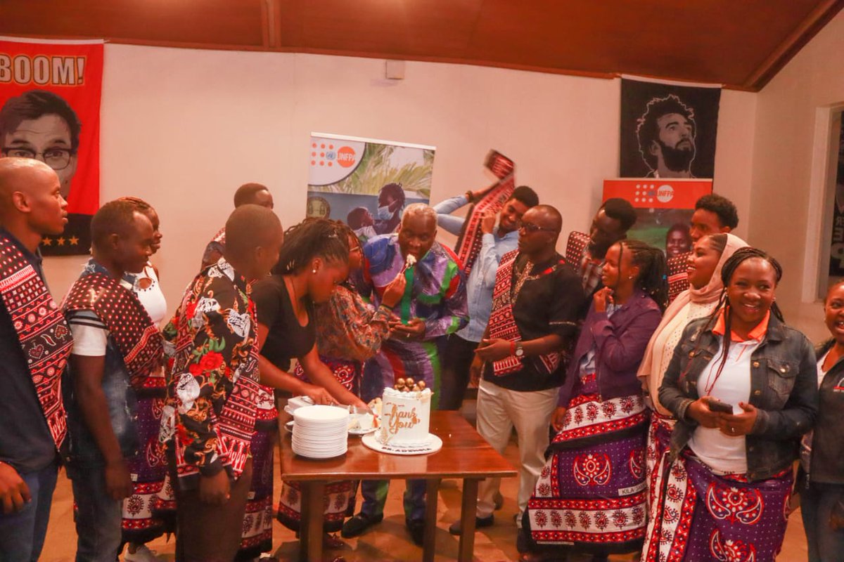 We also had a farewell party for the outgoing <a href="/UNFPAKen/">UNFPA in Kenya</a> country rep <a href="/OlajideDemola/">Ademola Olajide</a> where we bid him farewell messages, cut a cake &amp; gifted him, danced and got his farewell speech as he heads to his new assignment in South Sudan.
We will miss you oga!
#ThankYouAdemola