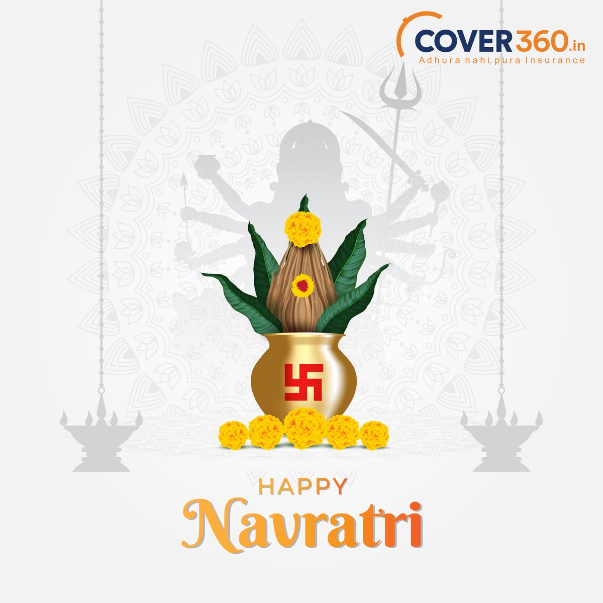 Cover360in's tweet photo. Happy Chaitra Navratri to you and your family. May Maa Durga bless you with goodness and prosperity. Cover360 wishes you and your family be blessed with good health, wealth, peace, joy, and prosperity on the auspicious occasion. #HappyUgadi #GudiPadwa #HappyNavratri #cover360 https://t.co/x8I5lix46A