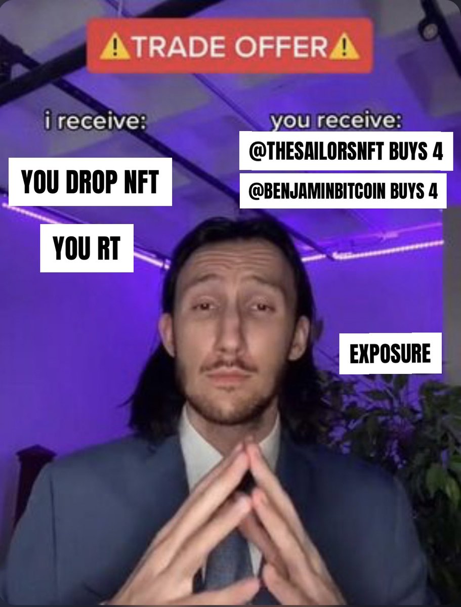 🔥Drop your NFT 🔥 2Day i am buying 4 and my friend and good collector from <a href="/Thesailorsnft/">The Sailors</a> is also buying 4 / follow if you want to follow a project that supports 1/1 artist