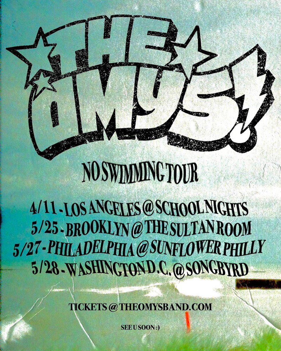 TheOmysband's tweet image. Hitting the road for the first time in 3 years 🚐💨
If you live in any of these cities then we hope to see you soon. If you don’t then please share/tell a friend. 

More info at theomysband.com
