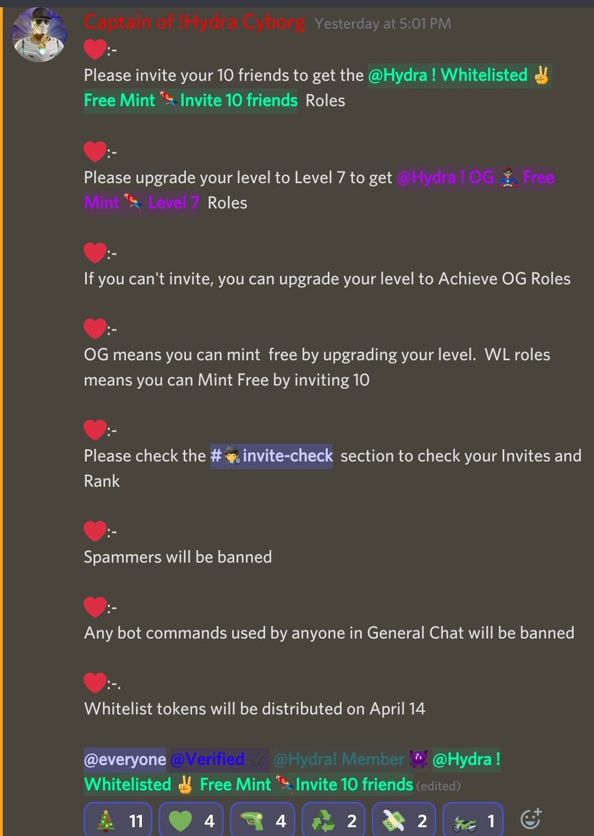 ❤️Hello Everyone Good Morning 🙏

          🌍 Whitelist Is Live🌍

     🌍Check Whitelist Rules🌍

Join Discord:- discord.gg/YgfdSrRXj7

Total Supply:- 5555
WL:- 1111
OG:- 555
Price Of WL:- Free
Price Of Public:- 0.1 Sol

#FreeMint #solana #solananfts #nfts #SolanaAirdrops