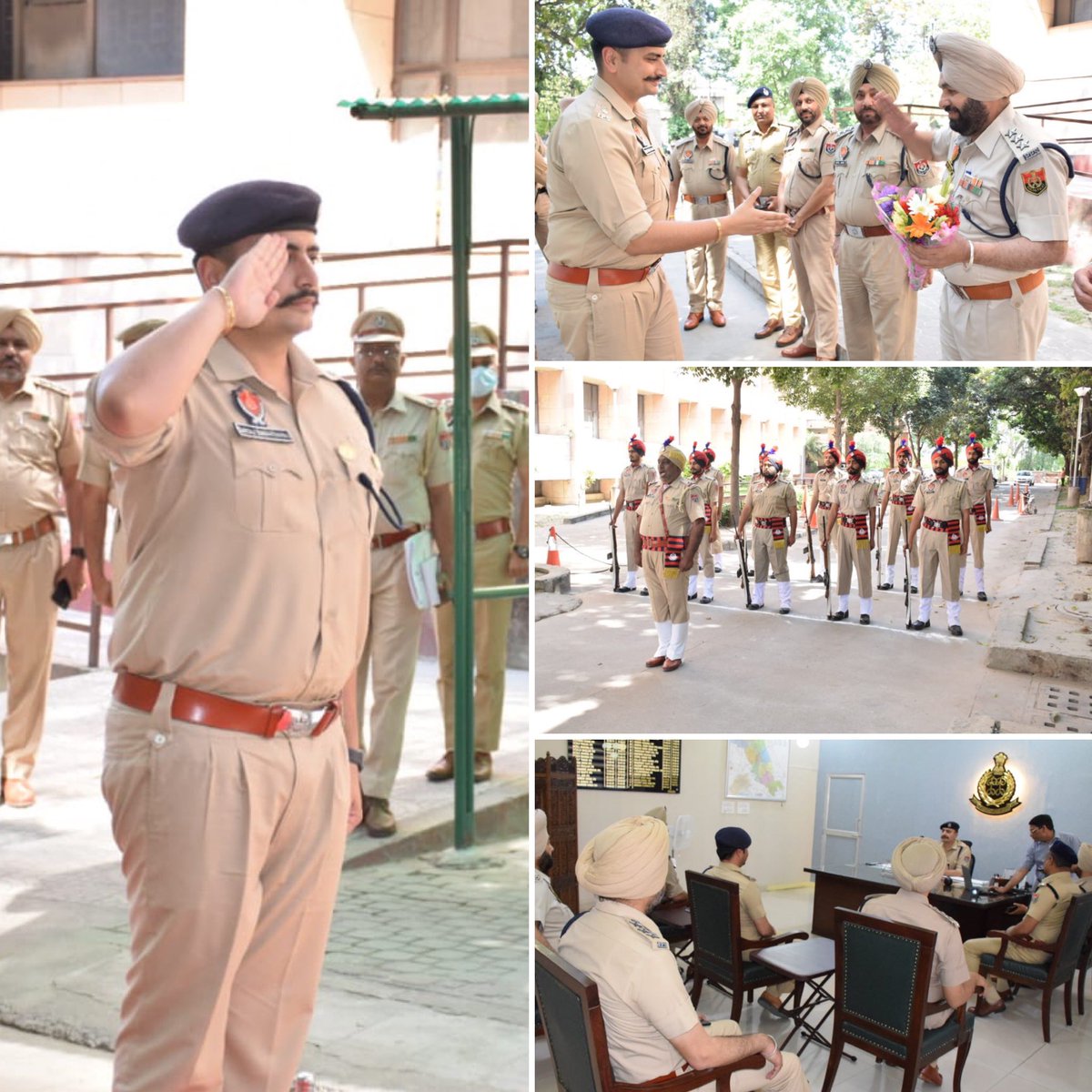 PP_Hoshiarpur's tweet photo. Sh. Sartaj Singh Chahal, IPS took over charge as SSP Hoshiarpur today. On this occasion he was greeted by a contingent of Hoshiarpur police personnel.

#SSPSartajSinghChahal #HoshiarpurPolice https://t.co/G4ONG76YSy