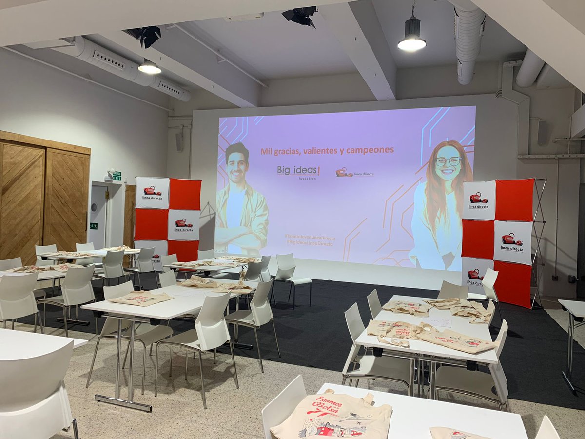 LineaDirecta_es's tweet photo. ⏰Tic, tac, tic, tac.
⏳ Comienza la cuenta atrás para que comience la V edición del hackathon #BigIdeasLineaDirecta
🤗¡En unos minutos comenzamos! https://t.co/o7W2FxOwMG
