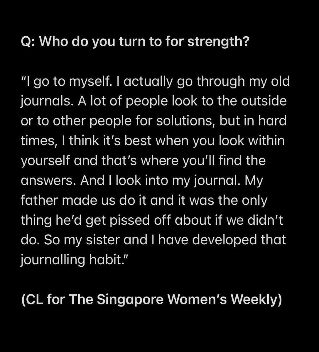 forchaerinnie's tweet image. Who she turns to for strength and her journalling habit

@chaelinCL #CL