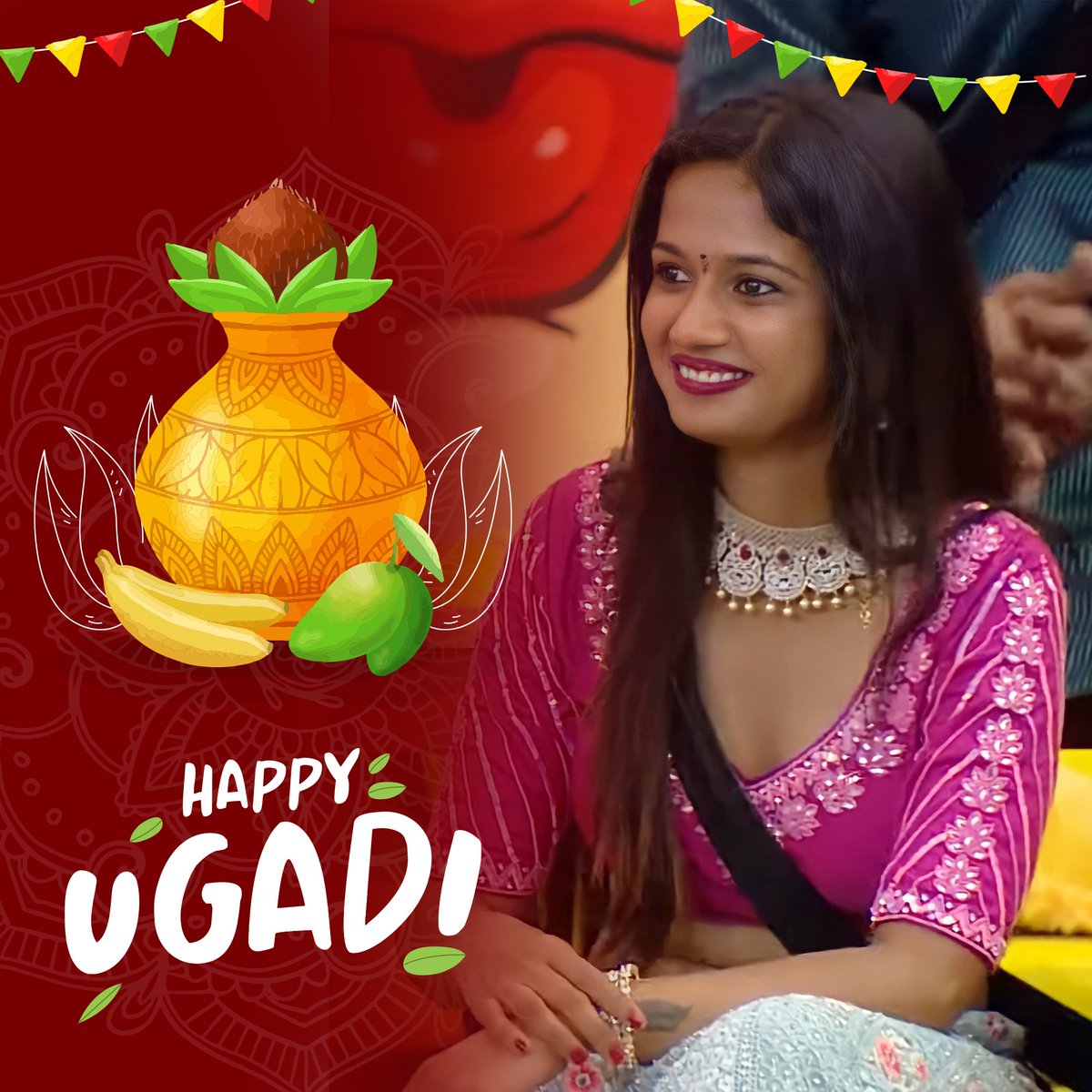 On the occasion of Ugadi, I extend my heartfelt greetings to you and your loved ones. Have a blessed year ahead. Happy Ugadi 🥰 #ariyanaglory #anchorariyana #bbteluguott #biggboss5 #BiggBossNonStop #BiggBossNonStopTelugu