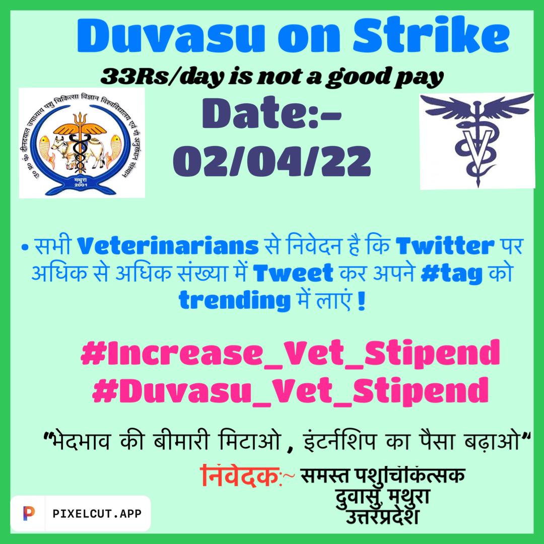 glad531's tweet photo. हमारा एक ही नारा stipend medical समकक्ष हो हमारा!
#Mathura 
#Increase_Vet_Stipend
#Duvasu_Vet_Stipend
@dharampalbjpmla 
@myogiadityanath @PMOIndia @presidentVCI @PRupala @drsanjeevbalyan @rakesh22440 @ptshrikant @Chirantan200 @News18UP @WeUttarPradesh @ANINewsUP @Ukm24News https://t.co/LEqvlLEiea