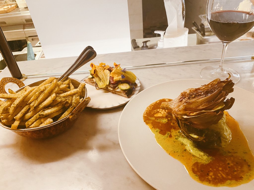 “How did you find the beef?”
“Entirely by accident. Moved the artichoke and there it was”