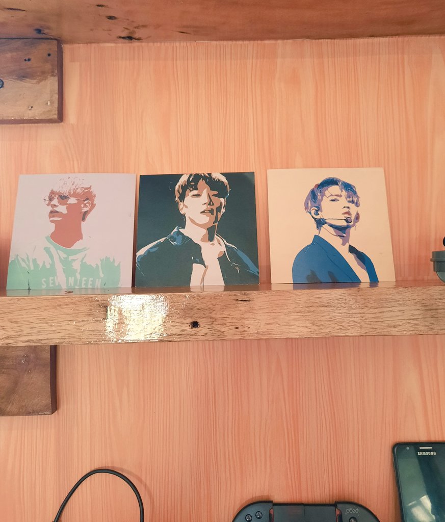 found leftovers of my SVT prints so i put them on my wall lol