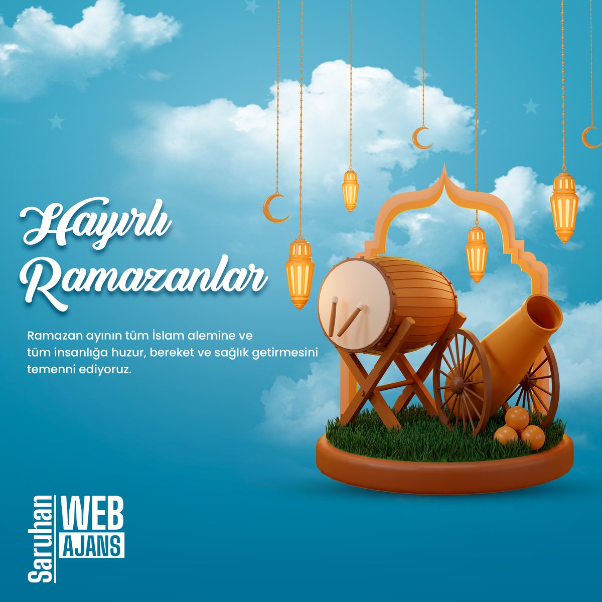 Saruhan Web Ajans olarak, Ramazan ayının tüm Müslümanlara ve tüm dünyaya huzur, sağlık, barış ve bereket getirmesini dileriz. Hayırlı Ramazanlar.

#saruhanweb #saruhanwebajans #webajans #eskişehir #web #webtasarım #ramazan #ramazanayı