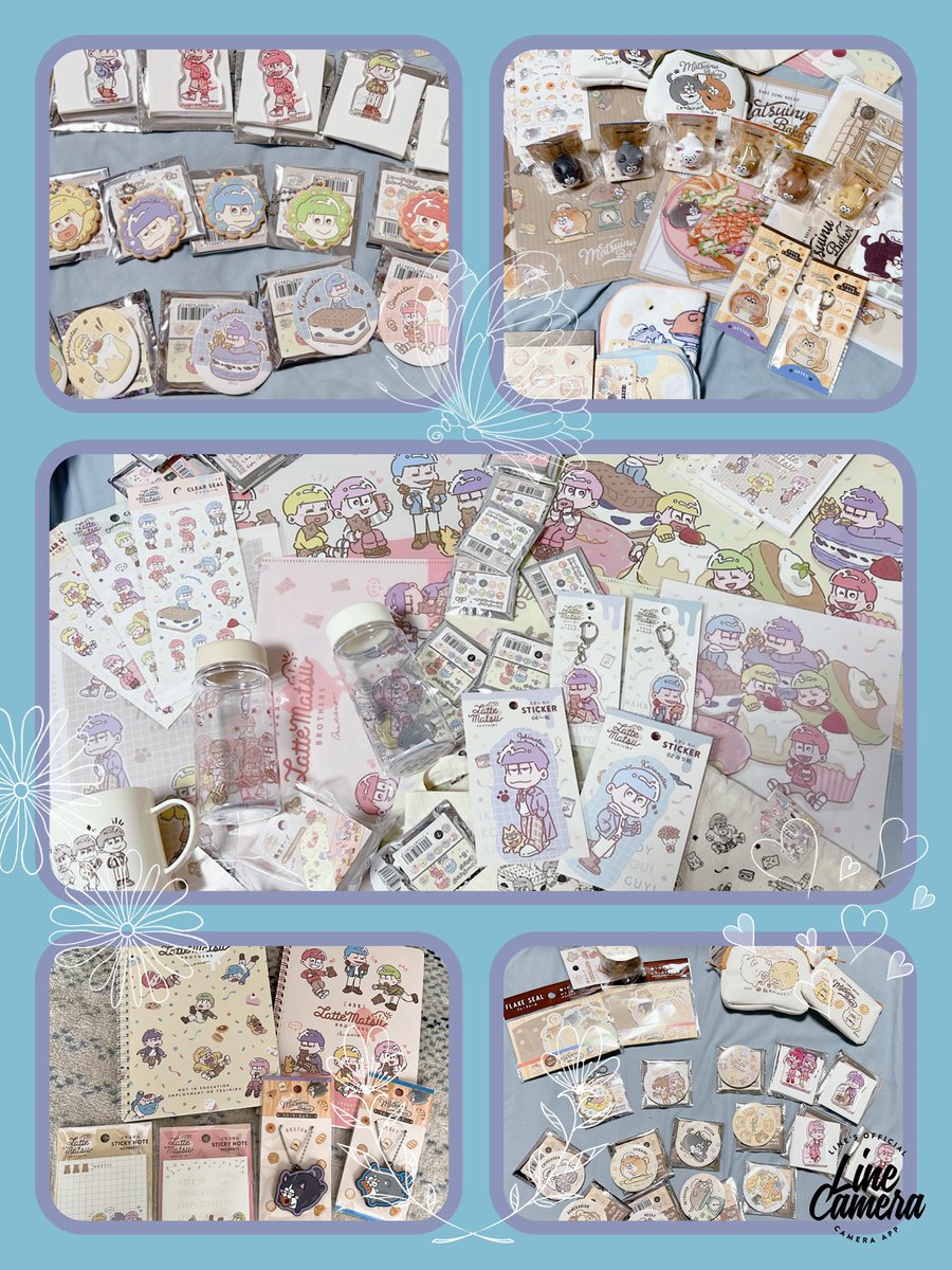 #おそ松さん・松犬プレゼントキャンペーン
#ラテ松
#松犬ベーカリー
キャンドゥとセリア合わせてたくさん買いました!可愛くて満たされる〜😊✨ 