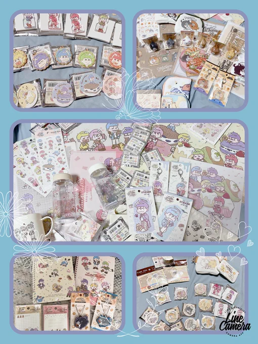 #おそ松さん・松犬プレゼントキャンペーン
#ラテ松
#松犬ベーカリー
キャンドゥとセリア合わせてたくさん買いました!可愛くて満たされる〜😊✨ 