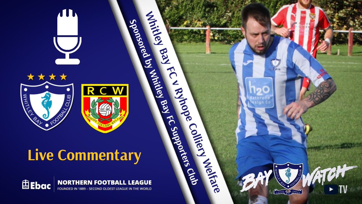 TvBaywatch's tweet photo. 🔵⚪ Match Day ⚪🔵

This afternoon @WhitleyBayFC take on @RyhopeCW @ Hillheads

Kick Off at 3pm

We hope you can come along and cheer the lads on!

If you are unable to make the game we have live commentary from 14:55 at the following link: https://t.co/GRuEFrBgMD

#HowayTheBay https://t.co/i7mZI8xCTP