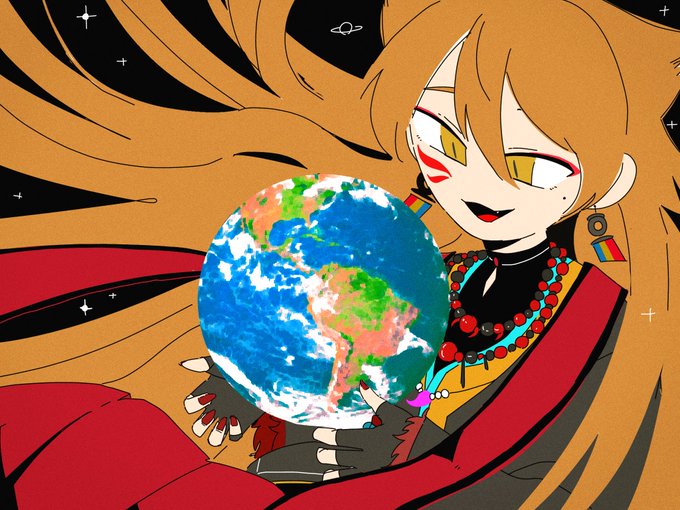 「earth (planet) yellow eyes」 illustration images(Oldest)