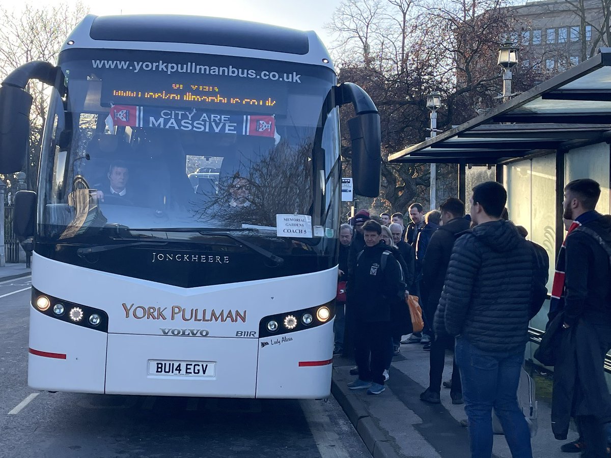 YorkPullmanBus's tweet photo. We are on our way to @bromleyfc with 7 coaches full of @YorkCityFC fans !!!
Have a safe journey everyone and 🤞 we come back with the win 🏆 #awaytravel #yorkcityfc #teamypb https://t.co/6FBsXcn506