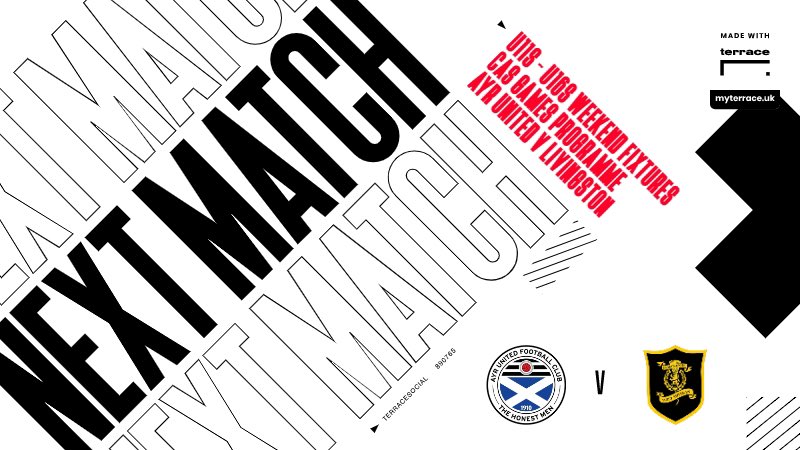 Good luck to all <a href="/AyrUnitedFC/">Ayr United</a> youth teams who play <a href="/LiviFCAcademy/">Livingston FC Academy</a> this weekend! We hope everyone enjoys the games 🖤🤍

#WeAreUnited #SuperAyr ⚽️
