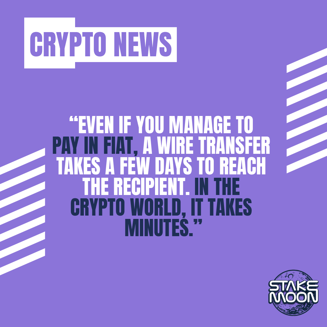 Ukraine’s digital transformation minister Mykhailo Fedorov instructed to set up official government wallets to accept payments in cryptocurrency.
“Our banks were limited, there were restrictions on our fiat currencies, and we were rapidly running out of supplies.”
#StakeMoon