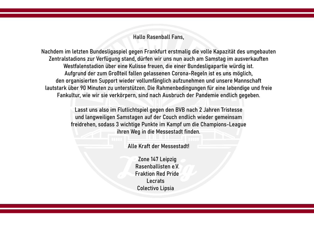 Rückkehr der aktiven Fanszene ins Stadion