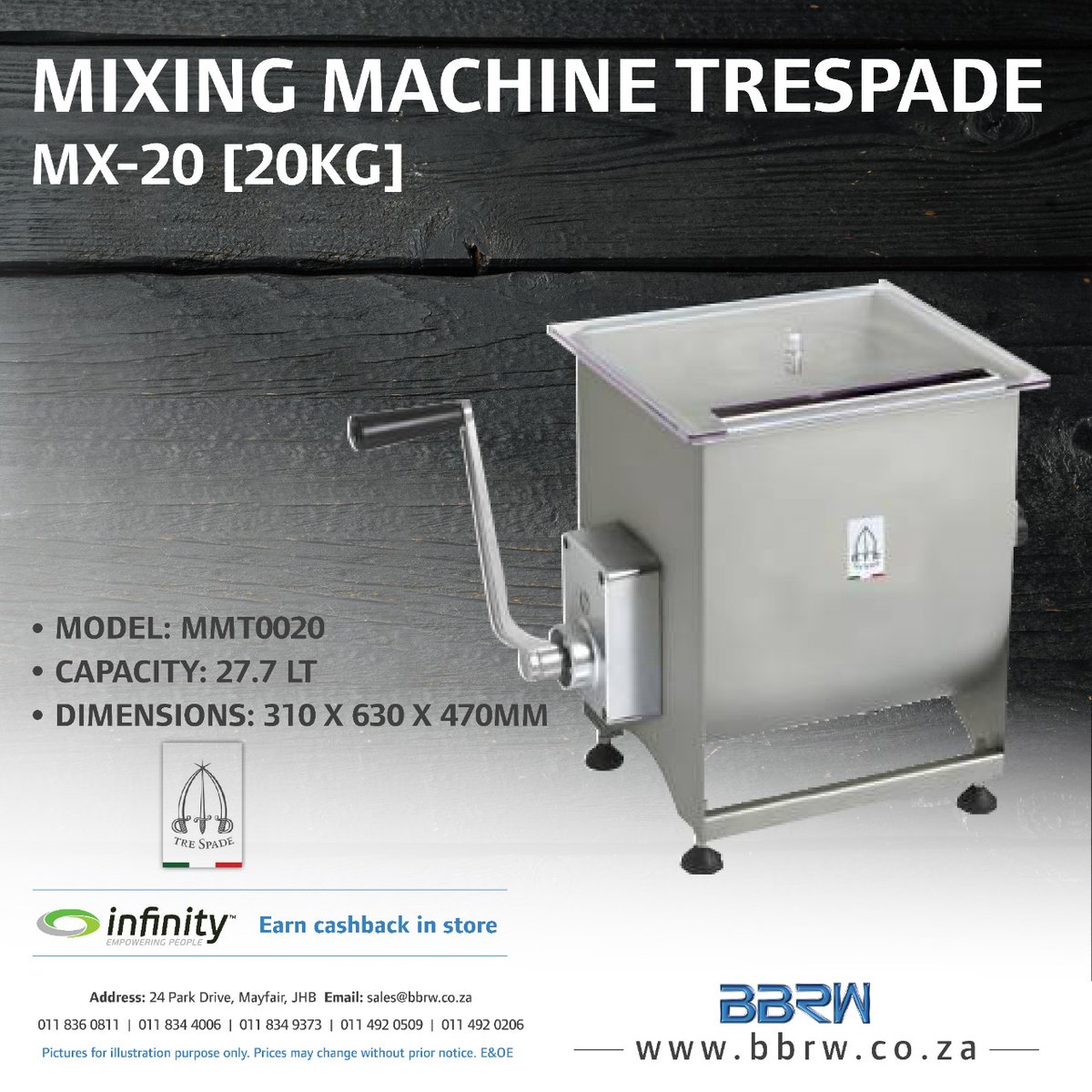 BbrwZA's tweet photo. Season and mix meat thoroughly using our Trespade meat mixing machine. 
https://t.co/lBxGagucjP

#trespade #meatmixing #butchery #sausage #foodservice #meat #Hunters #HuntingSeason #butcher #meatlover  #BBRW #smallbusiness  #startupbusiness #hustle #supportlocalBusiness https://t.co/bozT0blRil