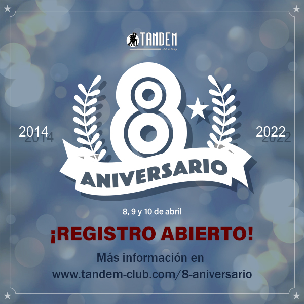 ClubTandem's tweet photo. Ya están abiertas las inscripciones para el Aniversario del Tandem!
No te lo pierdas. Del 8 al 10 de Abril
- 4 parejas de profesores
- Lindy Hop y Balboa
- Fiestas con 2 salas independientes para los dos bailes
- Actuaciones, Competiciones y mucho más
https://t.co/kObTnnlOih https://t.co/6haRVbULQt