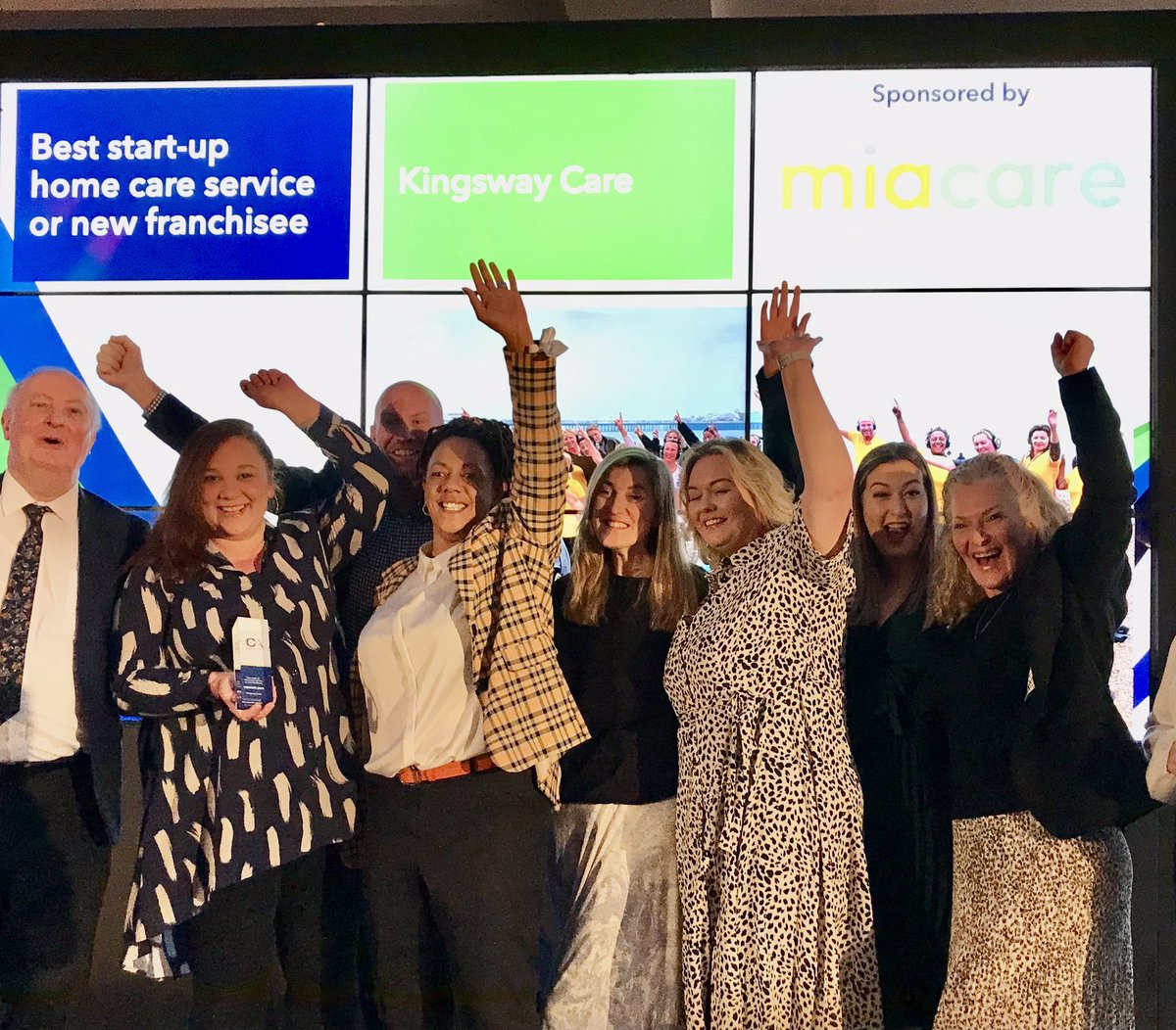 Winners of ‘The Best New Home Care Service’ Kingsway Care! Waking up with a sore head and an award! 💛<a href="/HomeCareAwards/">Home Care Awards</a> #carechampions #winningteam #careerincare #hove #brighton