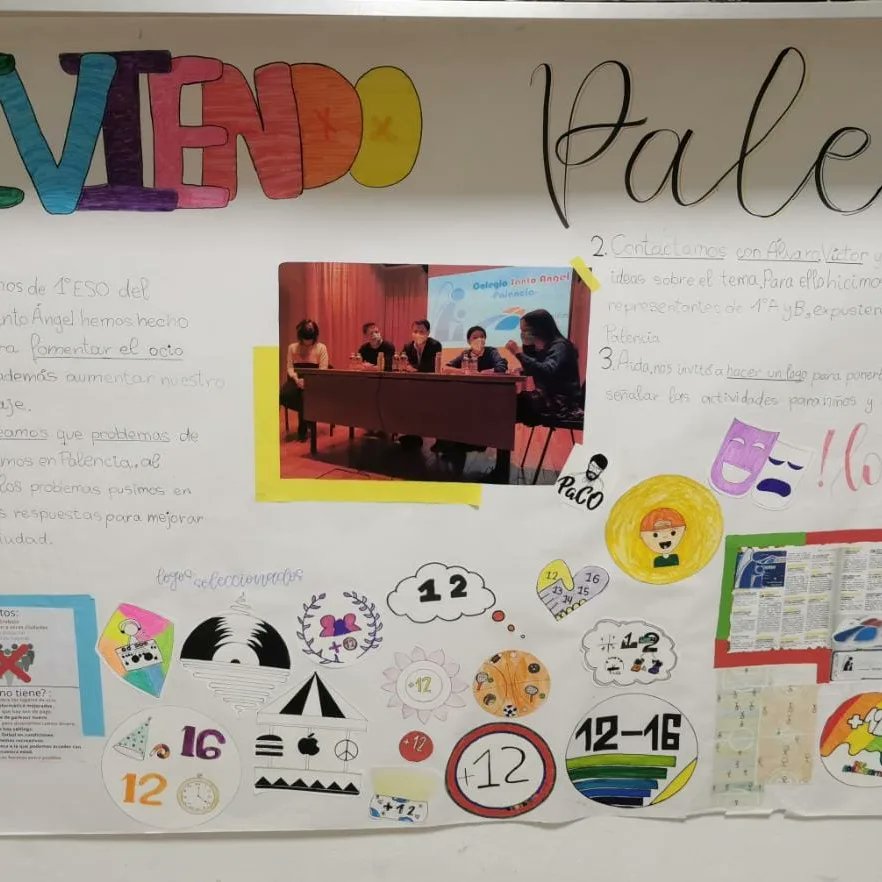 SantoAngelPal's tweet photo. Desde el #ProyectoApS de #1ºESO queremos dar un giro al ocio juvenil. Hemos creado un logo para destacar las propuestas de ocio juvenil de nuestra ciudad que aparecerá de ahora en adelante en la agenda cultural de Paco Magazine #santoangelpalencia #yosoysantoangel @FundEducere https://t.co/Vh03nyTftQ