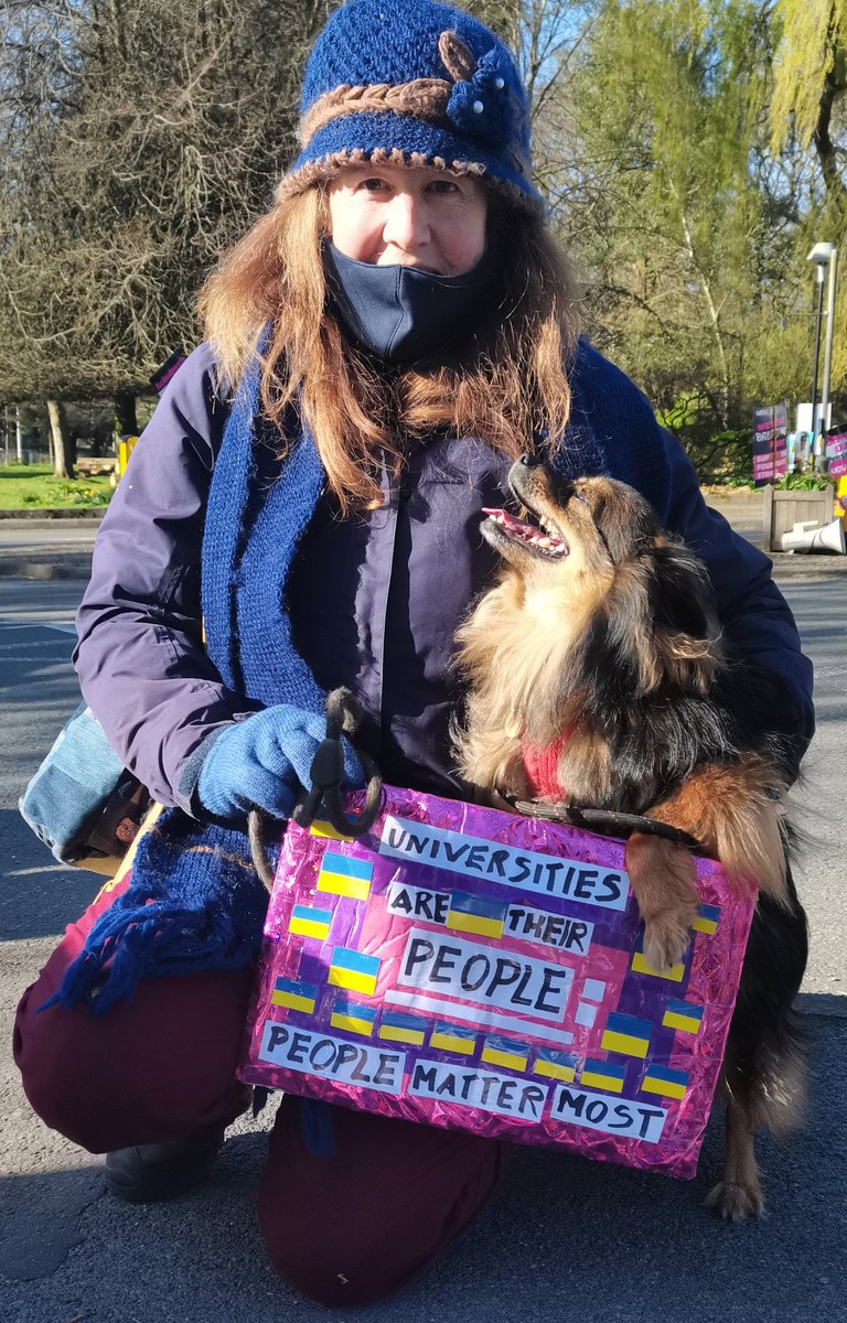 Paws off our pensions ✊🐾✊🐾

#pawsoffourpensions #furryfriendsonthepicket #OneOfUsAllOfUs #dogsonstrike #FourFights #ussmess #fightinequality #fightprecarity #fairworkload #fairworkingconditions #fairpay @ucu @students_staff @SwanseaUcu @UCUWales #highereducation #universities