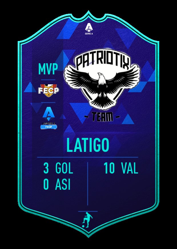 🏆LaSerie A
🗞️Resumen
📊Clasificación
🛡️11 de la Jornada
🏅MVP de la Jornada
@MadafakasFC
<a href="/ZARK_eSp/">Zark eSports</a>
<a href="/PatriotixG/">PatriotixGaming</a>
<a href="/eGOATUnited/">Goat United Esports</a>
<a href="/nekoesports_/">NEKO E-SPORTS</a>
@InterWakanda
@foxteam___
<a href="/LatinVilaFC/">LatinVilaFC💛🤍</a>
<a href="/BotardosLegends/">Botardos Legends</a>
<a href="/team_chusma/">La Chusma Team</a>