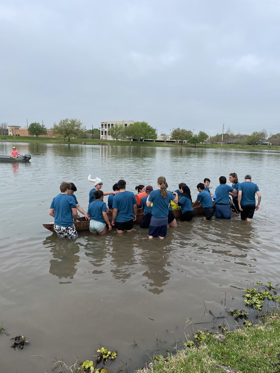 TAMUCreteCanoe's tweet photo. Concrete canoe passes swamp test with flying colors! https://t.co/IdyHbsAhFy
