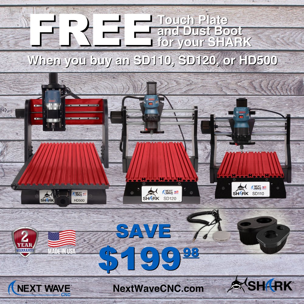 nextwavecnc's tweet photo. Purchase any of these SHARK CNCs TODAY - Get these SHARK Accessories FREE! 🥳
https://t.co/DgWzzZ9VD0
#nextwavecnc #sharkcnc #americas1cnc https://t.co/gBOmm26iul