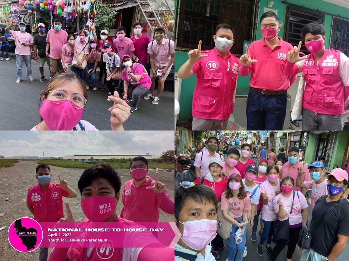 yflkparanaque's tweet photo. Our entry for #TaoSaTaoParaKayRobredo this National House-to-House Day 💖

Sa Day 10 ng ating H2H, pinuntahan ng ating volunteers ang palengke at Samploc sa Brgy. BF, at C5 Phase 2 sa Brgy. La Huerta.

Kabataang Parañaqueño, ipapanalo natin 'to! 💖 https://t.co/fbAVoR9RJM