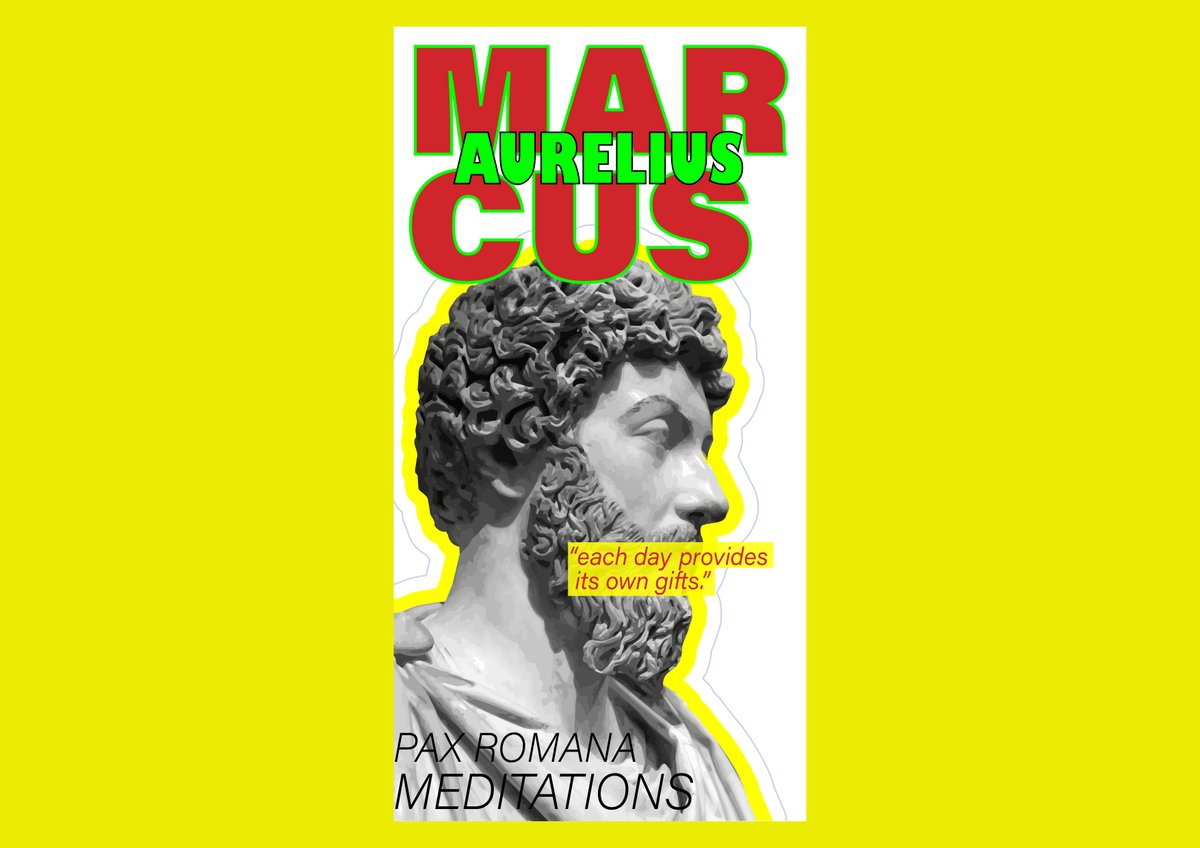 rajuOno's tweet photo. MARCUS AURELIUS' Meditations contains his thoughts and the struggle to remain peace with one's self in a world which constantly threatens such peace.
.#marcusaurelius #roma #meditations #graphicart #illustration https://t.co/HfvcQpnWoO