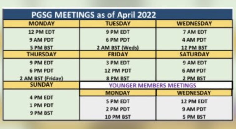 _PGSupport's tweet image. April Meetings