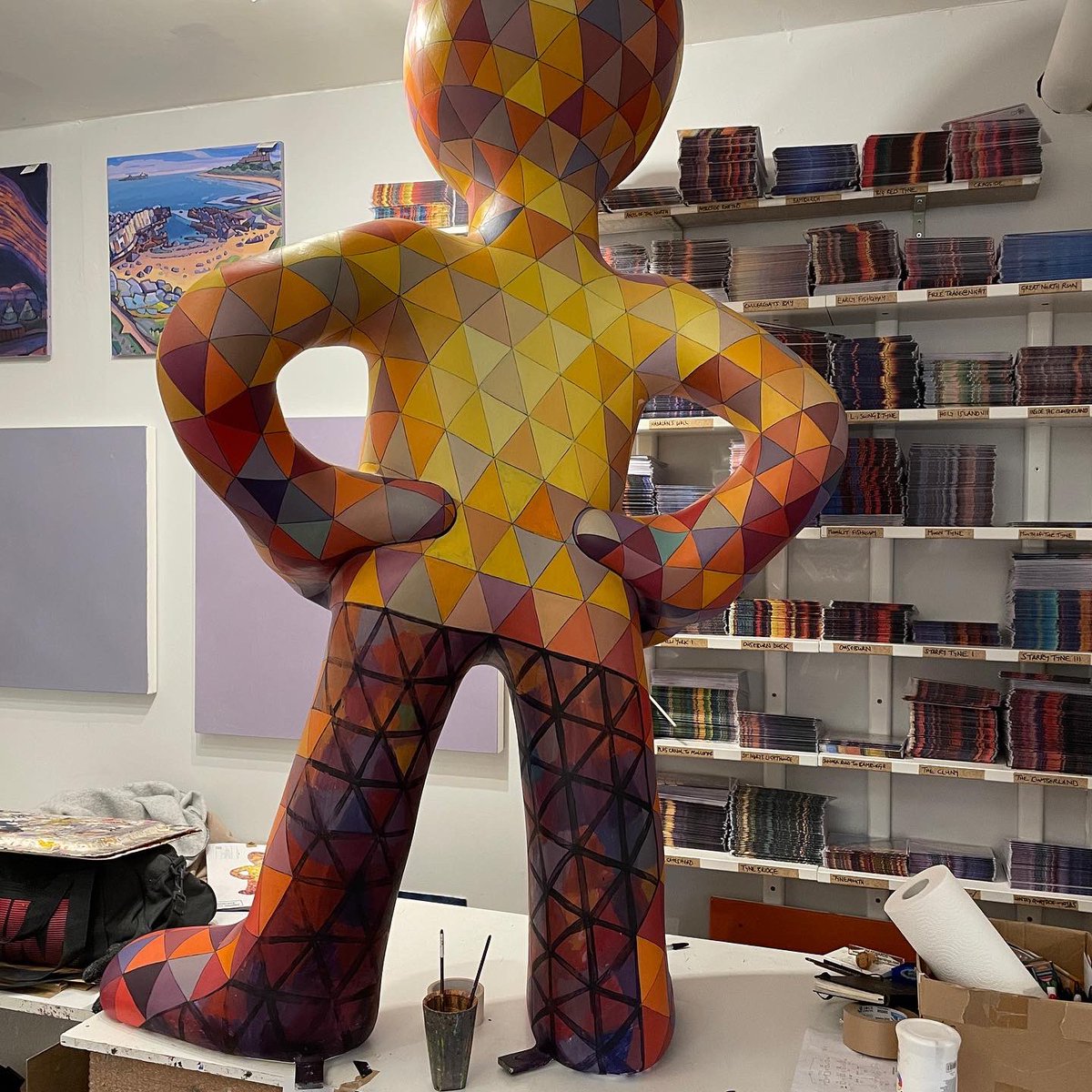 JimEdwardsArt's tweet photo. If you want to see Tesselate before he goes, he’ll be Whitley Bay for one more day.
#morph #morphsepicartadventure #morphtrail #amazingmorph #tessellate #tesselate #artist #sculpture #painting #jimedwards #morphinthenorth #art #triangles #whitleybay #northtyneside https://t.co/idxYqRkkoz