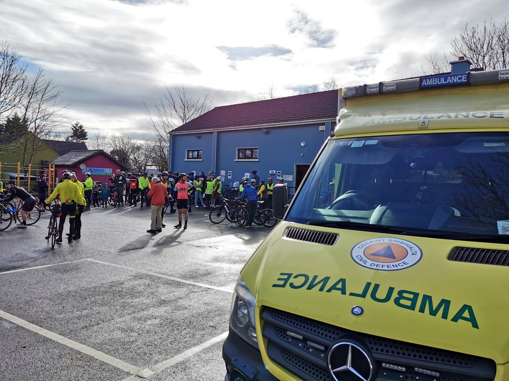 We had two ambulance crews out on duty today covering the Ballyfinnane Cycle.