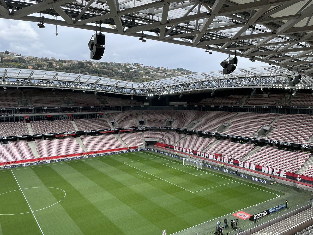 maxime_bacquie's tweet photo. 25.000 spectateurs attendus cet apres-midi a l’Allianz Riviera dont 20 Rennais dans le parcage visiteur
#OGCNSRFC https://t.co/b4jH3Cd4VN
