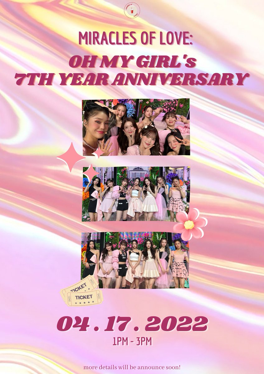 cosmicolatteph's tweet photo. [CUPSLEEVE EVENT AT MANILA]

🪷 MIRACLES OF LOVE:
OH MY GIRL's 7TH YEAR ANNIVERSARY 🪷 

🗓️: 04/17/22 | 1PM-3PM

🏷️omg oh my girl hyojung mimi yooa seunghee jiho yubin arin ph cse wts lfb rt qrt https://t.co/u5cLihl7Vq