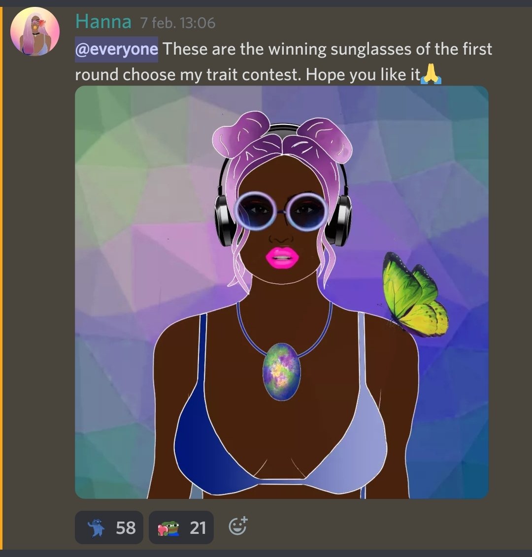 Comeback! 

Monday we will do another round of CHOOSE YOUR TRAIT contest. From now on we call it the CO-CREATION CONTEST... 

Join our discord to enter the contest, can't wait for your ideas🙏❤🚀💫

#nft
#NFTCommunity
#NFTProject