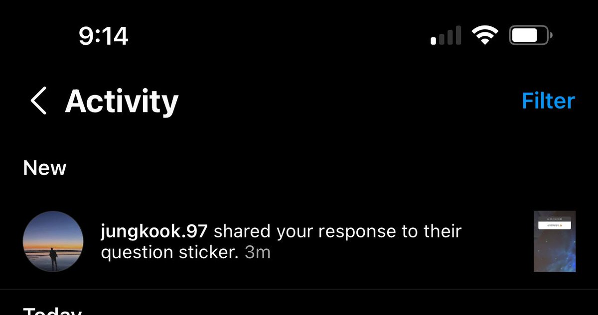 stussyjjungkook's tweet photo. WHAT?!?!?! JUNGKOOK ANSWERED ME- https://t.co/2PlbS8mFUR