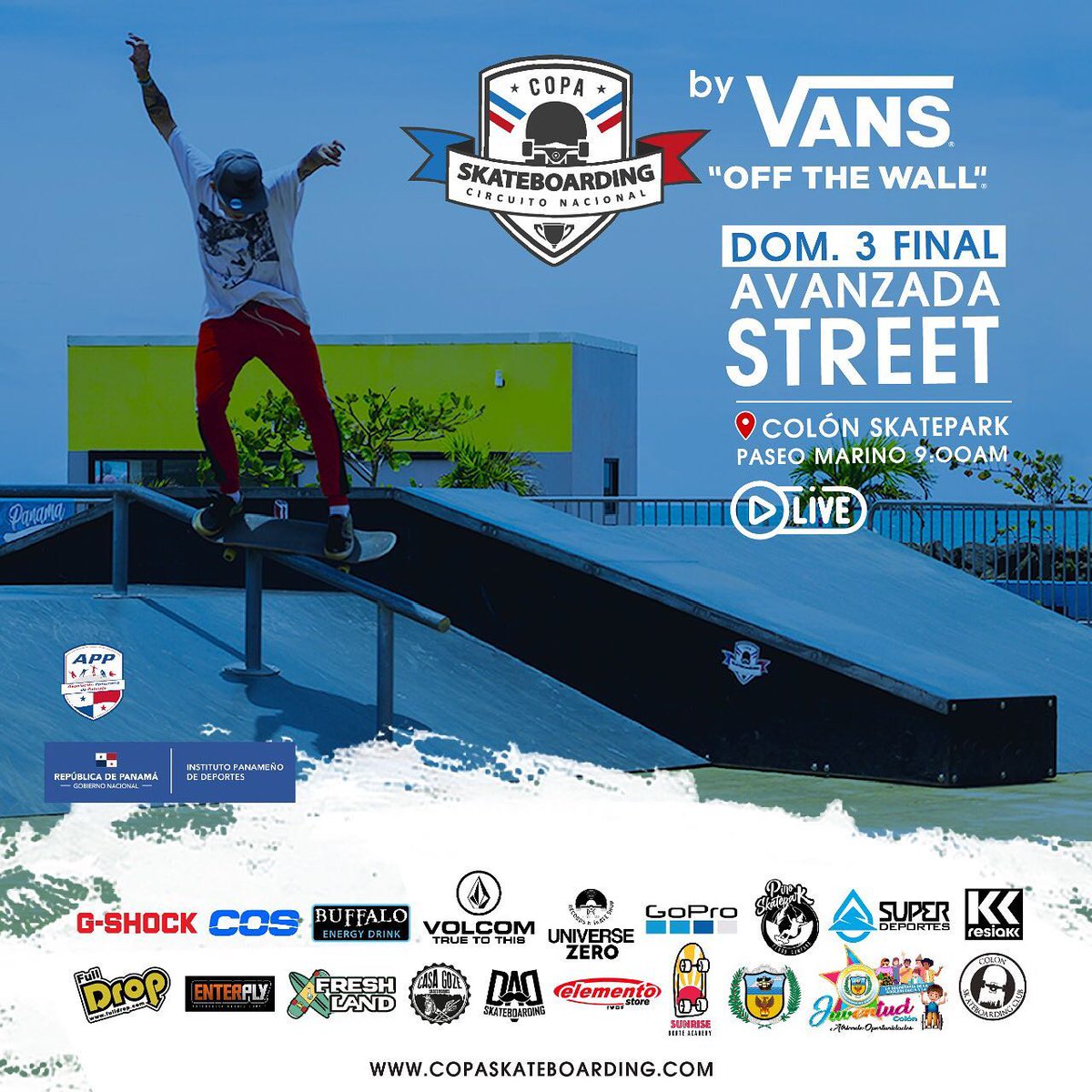 PanamaPatin's tweet photo. FINAL - Primera Parada 2022 en el Skatepark del Paseo Marino de Colón https://t.co/GUYoxGpIx8