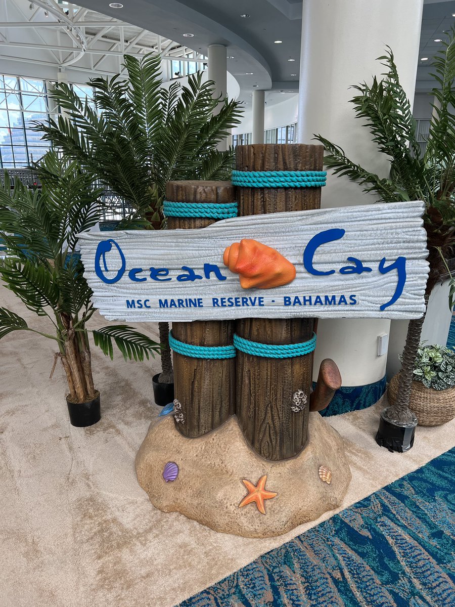 lauracpoe's tweet photo. Special thank you to @MSCTruePartners for bringing the Ocean Cay Tiki Bar to @CLIAGlobal #Cruise360 🌴 What a perfect place to relax and plan a cruise! #MSCTrueParternships https://t.co/aCd4XObFbI
