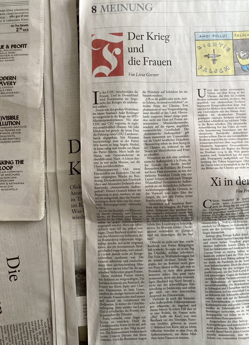 feminaprinceps's tweet photo. Warum feministische Außenpolitik gerade jetzt nötig ist - mein Leitartikel heute in der FAS https://t.co/CvGU8VqRix