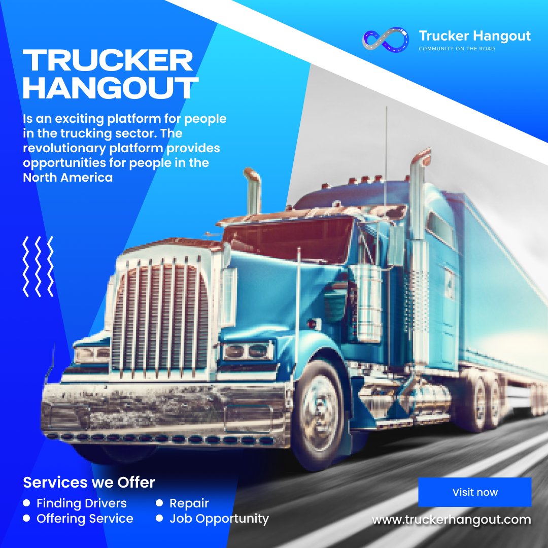 trucker_hangout's tweet photo. New Social Media Web Platform for truck drivers , built with all aspect of  truck driver, so that drivers can easily connects to fellow truckers !
Visit Trucker hangout Website - https://t.co/nC4KcmTK5h
#truckers #trucking  #truckinglife  #truckinglifestyle #truckingindustry https://t.co/RDGMGewaWP