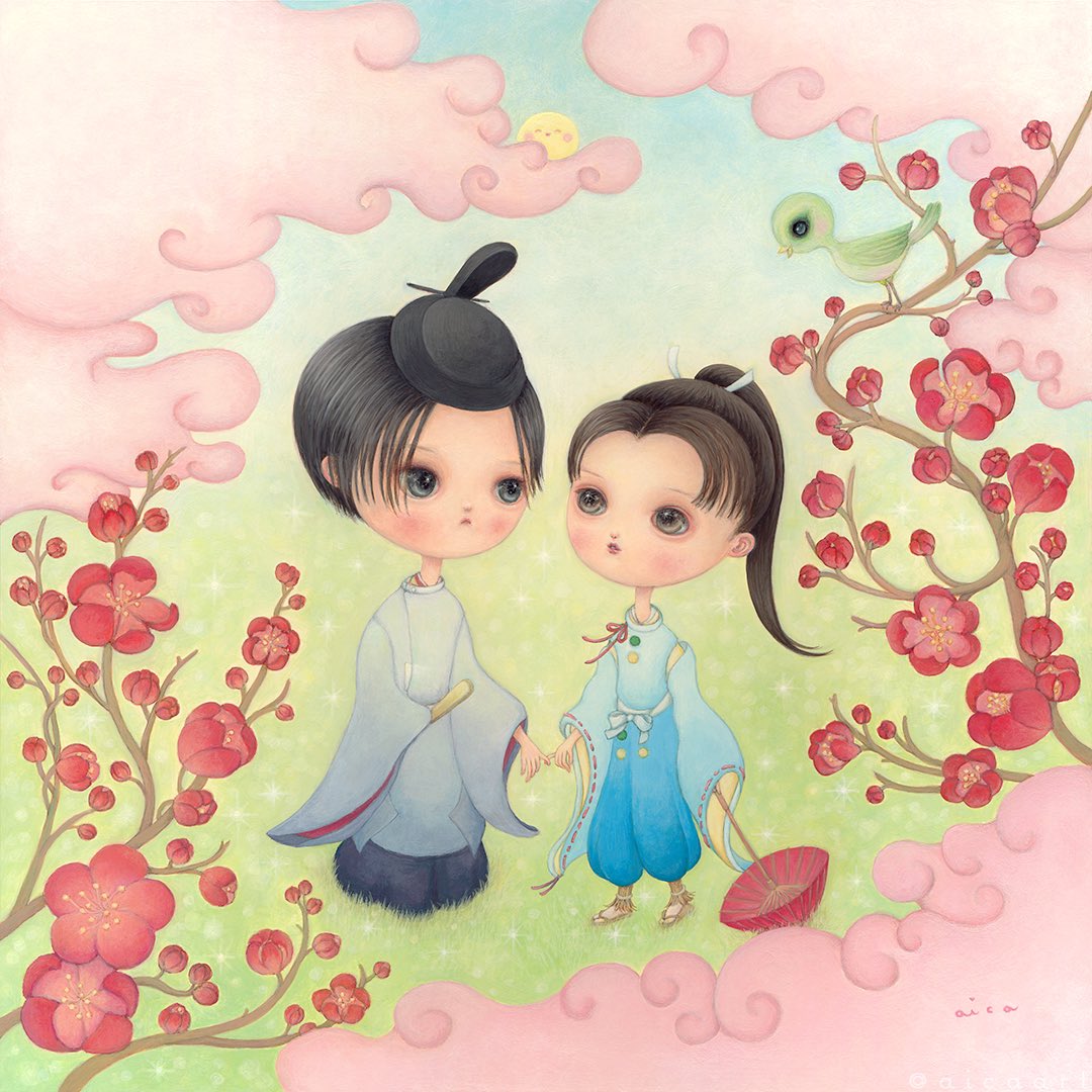 今日からNYの<a href="/HavenGallery/">Haven Gallery</a> にてHanafuda group showがはじまります。
この絵は「Promise」という題名です。

Exhibition duration: April 2nd - April 30th, 2022

🇺🇸: bit.ly/376jsY7

#havengallery #aica