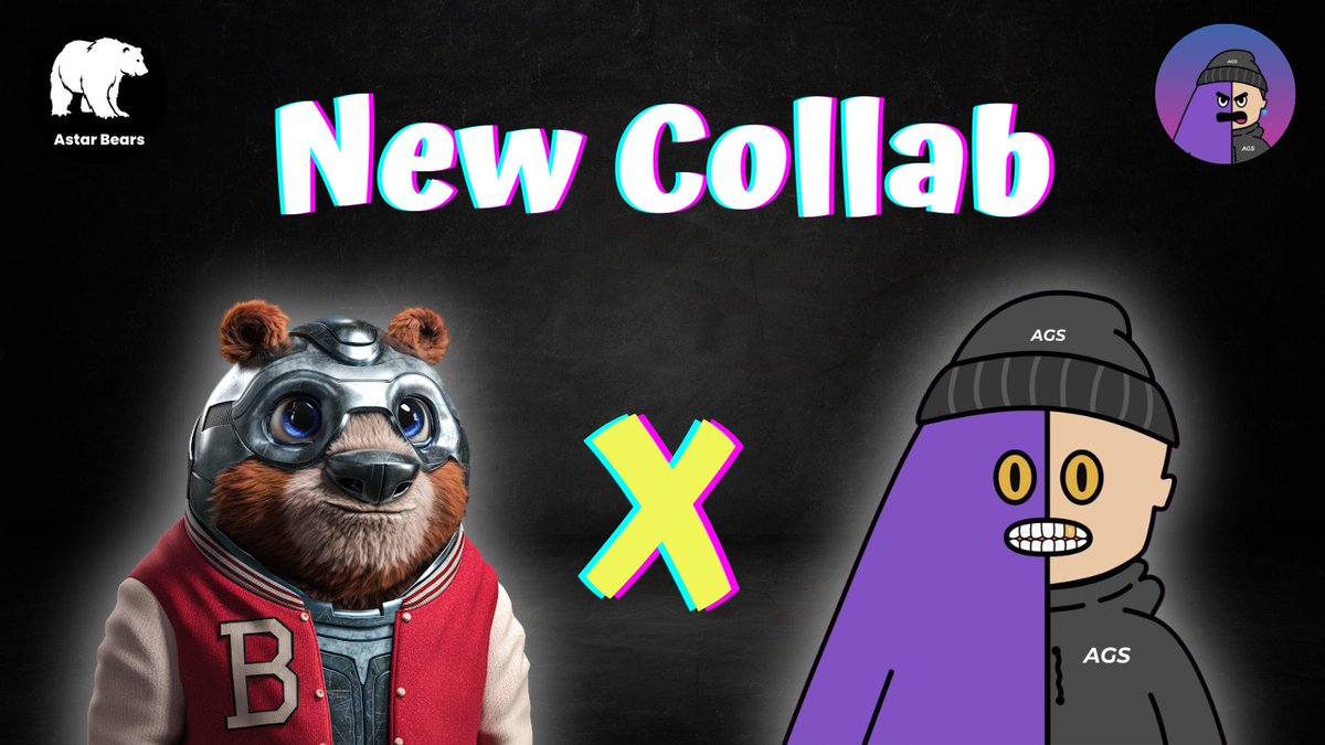 We're Happy to announce our New Collab with Alter Grimace Society

To celebrate this, we are giving away : 
🏆5x Astar bears WL 🐻
🏆5x Alter Grimace Society WL 😈 

To enter:
✅ Follow <a href="/ASTARBears_NFT/">Astar Bears</a>  &amp; @AlterGrimace 
✅ Like &amp; RT
✅ Tag 3 Friends

⏳24 hours
#Astar