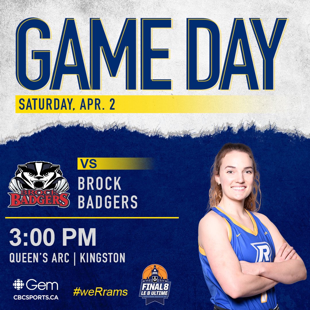 tmuboldwbb's tweet image. Another nationals game day❗️⏰

The Rams rematch the Badgers in the U SPORTS Final 8 semi-finals… LETS GET IT😈

#weRrams