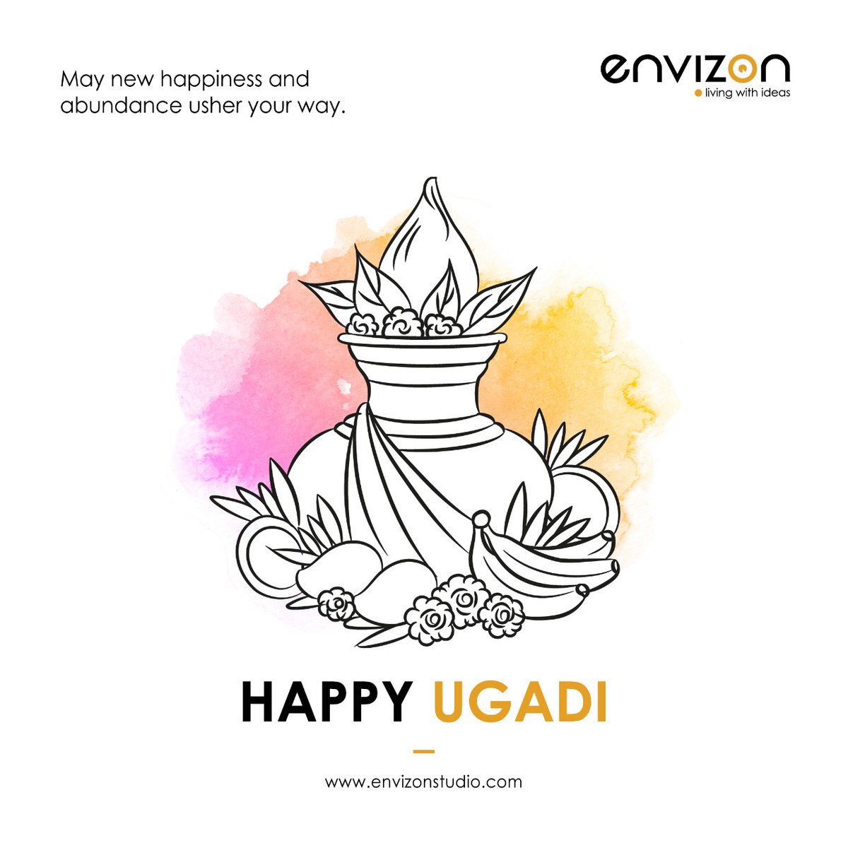 envizonstudio's tweet photo. May new happiness and abundance usher your way
Envizon Studio wishes you and your family a Happy Ugadi.
#HappyUgadi #Ugadi2022 #Ugadi #UgadiFestival #NewYear #GudiPadwa #Festival #UgadiSpecial #UgadiWishes #envizonstudio #advertising #branding #digitalmarketing #hyderabad https://t.co/8QfZGbySFh