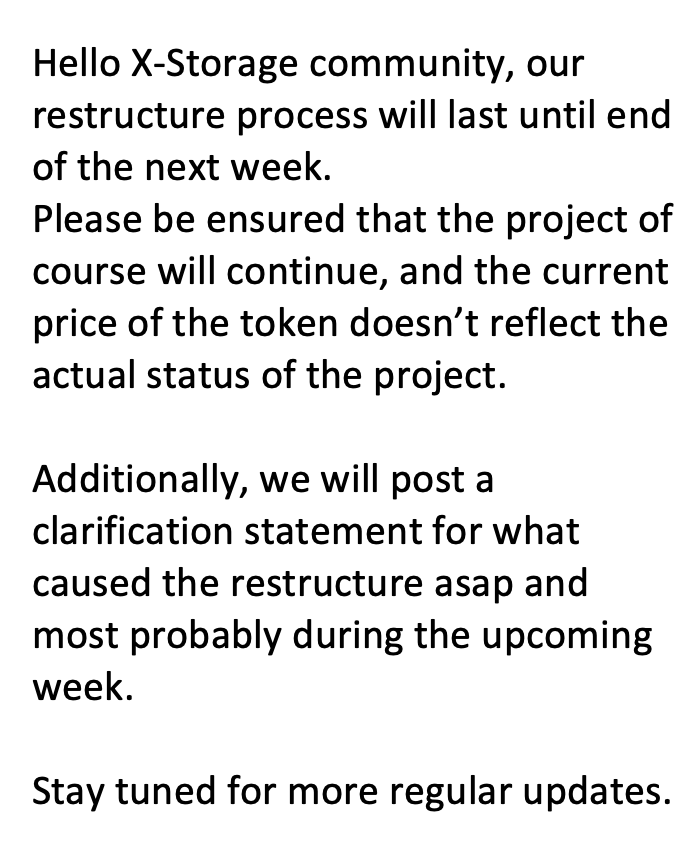 XSTX_storage's tweet photo. Update 2nd of April: https://t.co/wHqjaIK9Hq