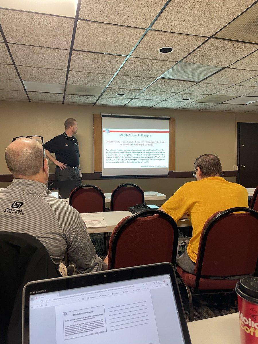 JayDeCann's tweet image. @NDIAAAToday Spring Conference is underway.  LTI 701 Middle School Athletics @NIAAA9100 #Leadership