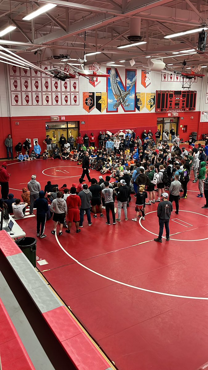 BigBashW's tweet photo. Ambrose and I, assisting with the Naperville Freestyle and Greco Tournament today. Great turnout for Greco Session. https://t.co/f6XWv7qudy